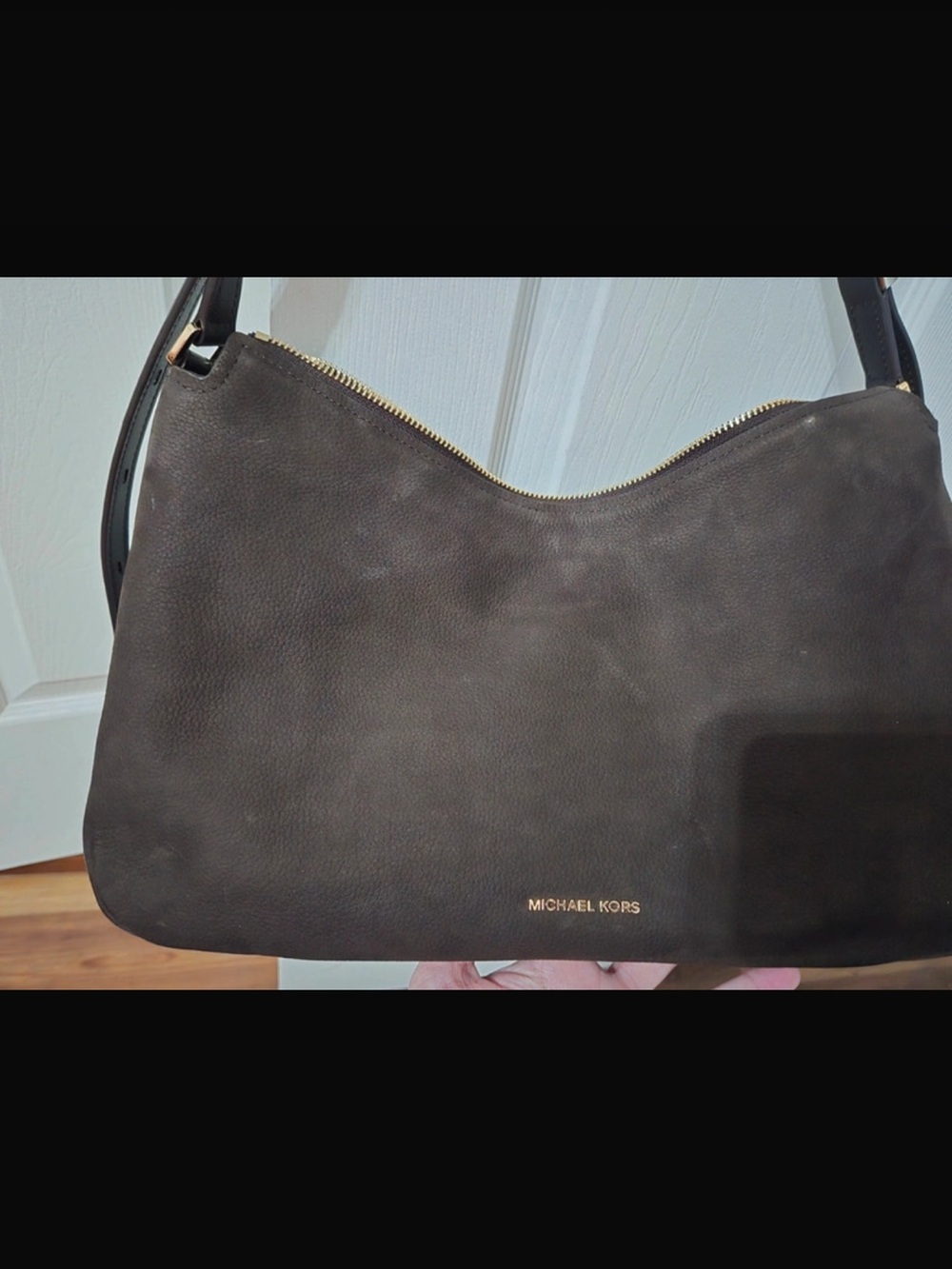 Michael Kors chocolate Nolita suede bag